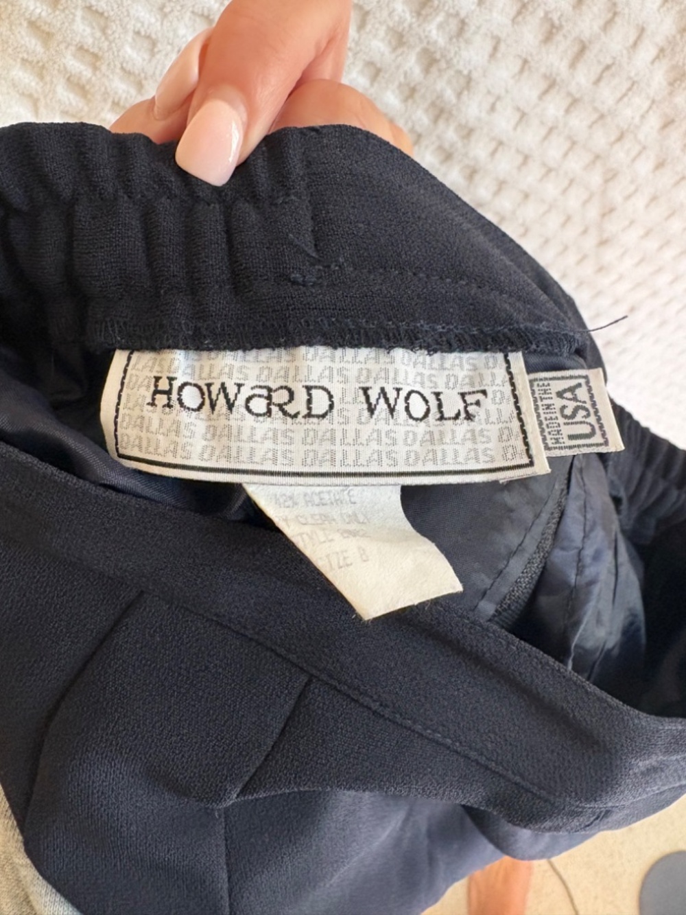 Howard Wolf Vintage Black Pencil Skirt | USA Made | Size 8 - Picture 3 of 4